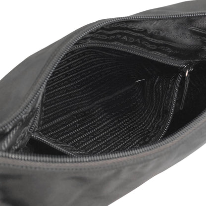 PRADA Tessuto Triangle Logo Shoulder bag Black Vintage gpgejr