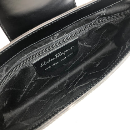 Salvatore Ferragamo Gancini Shoulder bag Black Vintage psuefg