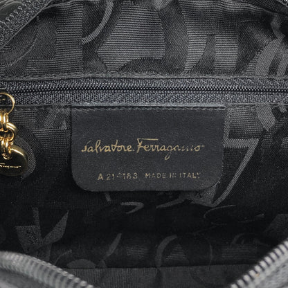 Salvatore Ferragamo Logo Shoulder bag Black Vintage 2vgt32