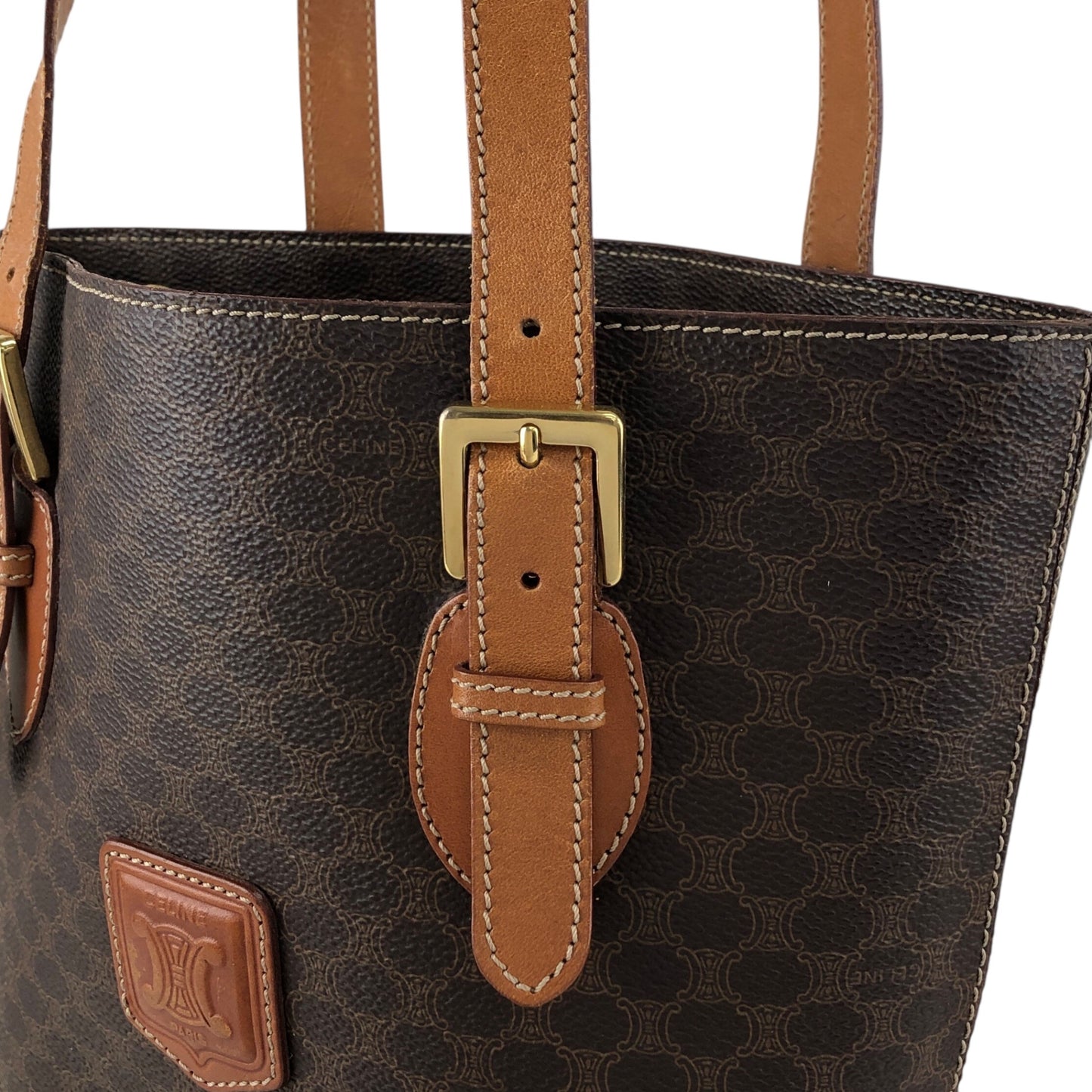 CELINE Macadam Blason Totebag Brown Vintage inkg8a