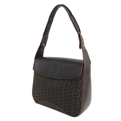 CELINE CMacadam Shoulder bag Hobobag Brown Vintage psiyb3