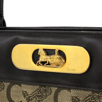 CELINE 馬車 C 款 Macadam 提花皮革 棕色 復古 ghbv7g 