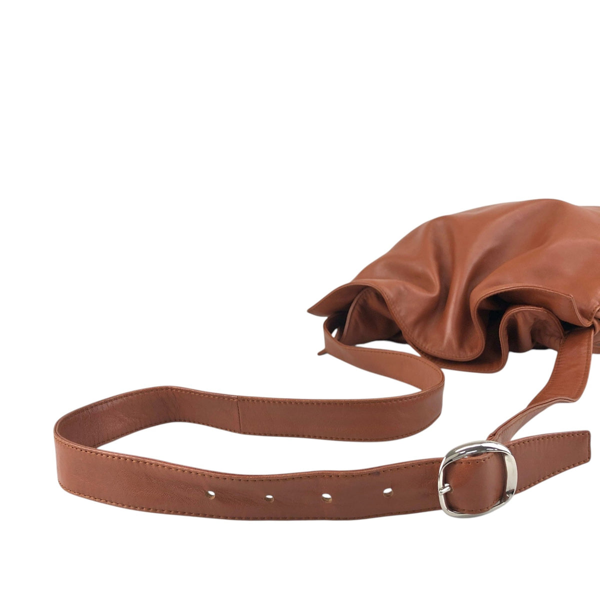 LOEWE Anagram Drawstring Shoulder bag Brown Vintage pyzej6