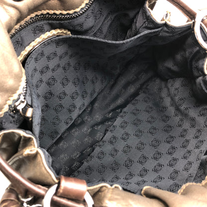 LOEWE Anagram Flamenco Tassel Drawstring Shoulder bag Bronze Vintage 757im3