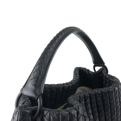 Bottega Veneta Intrecciato Handbag Black Vintage 5bnku4