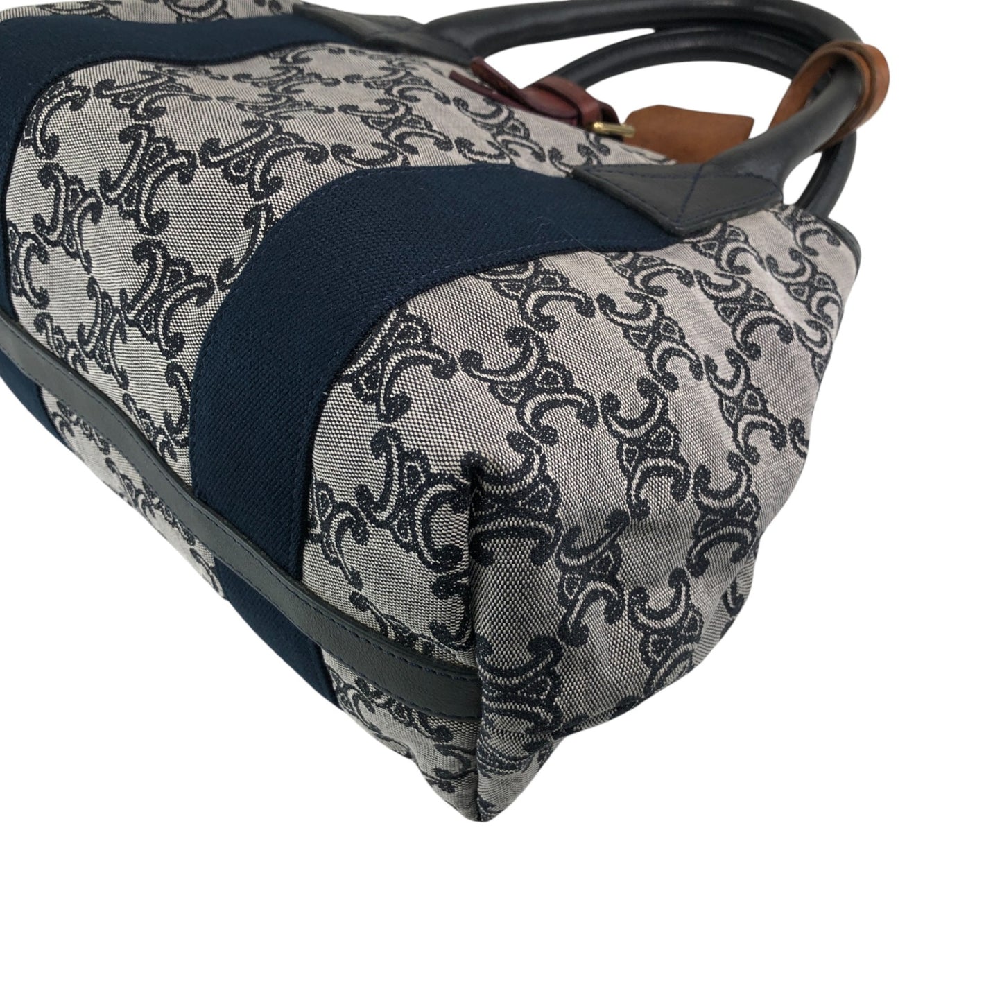 CELINE Blason Handbag Gray Vintage zrgr2s