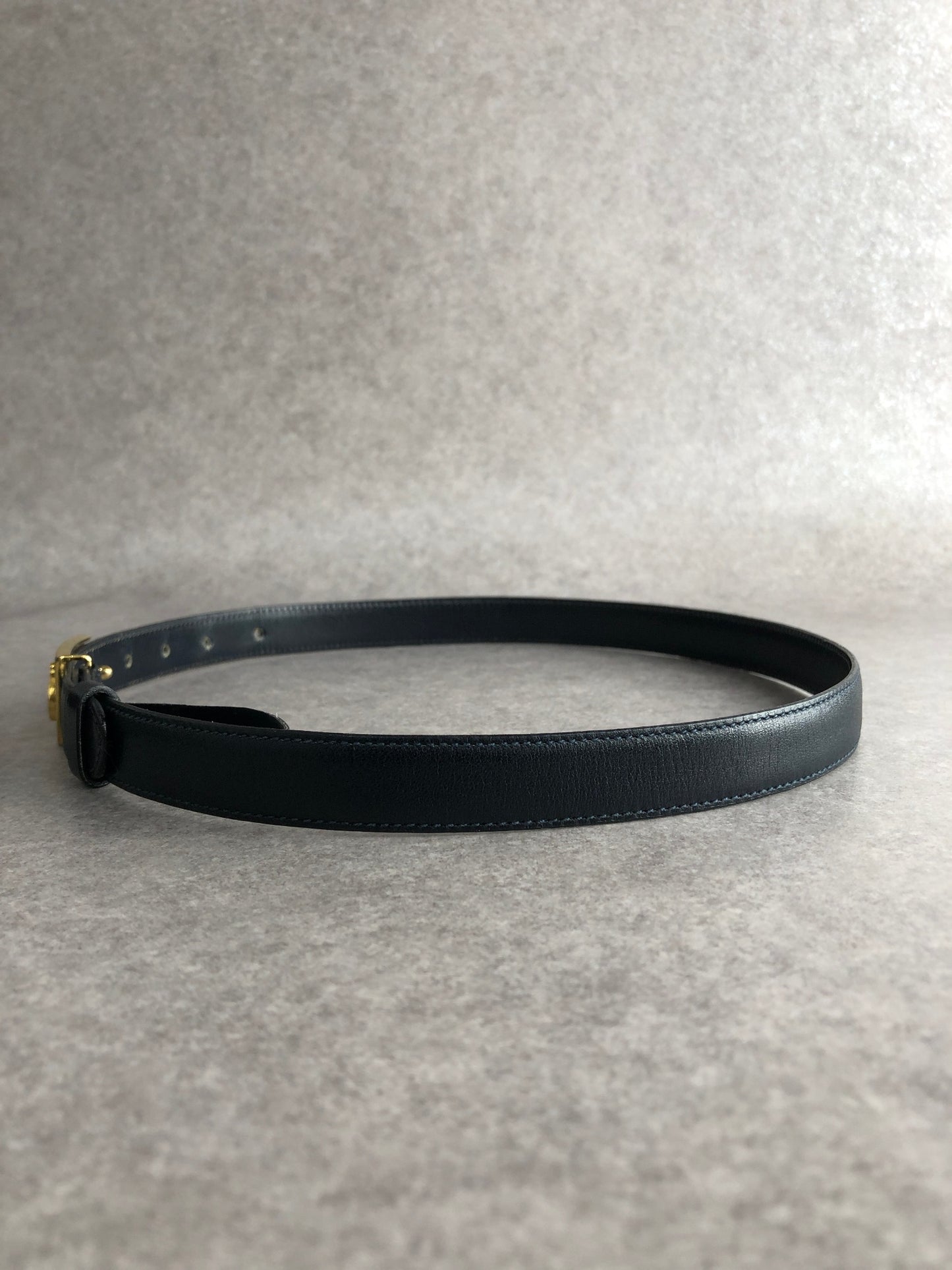CELINE Horse Carriage Belt Navy Vintage zz8uea
