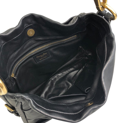 Christian Dior Logo Motif Shoulder bag Black Vintage fudavv