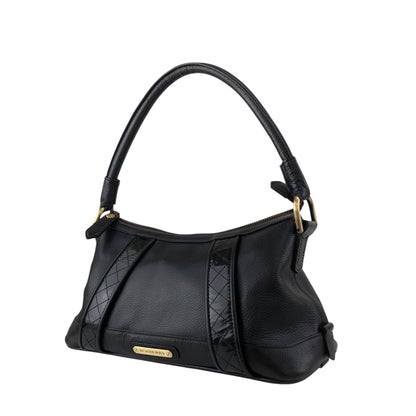 BURBERRY Logo Shoulder bag Black Vintage 7rnpei