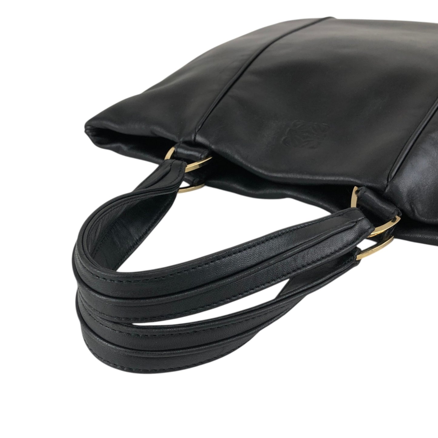 LOEWE Anagram Handbag Totebag Black Vintage wh5jjz