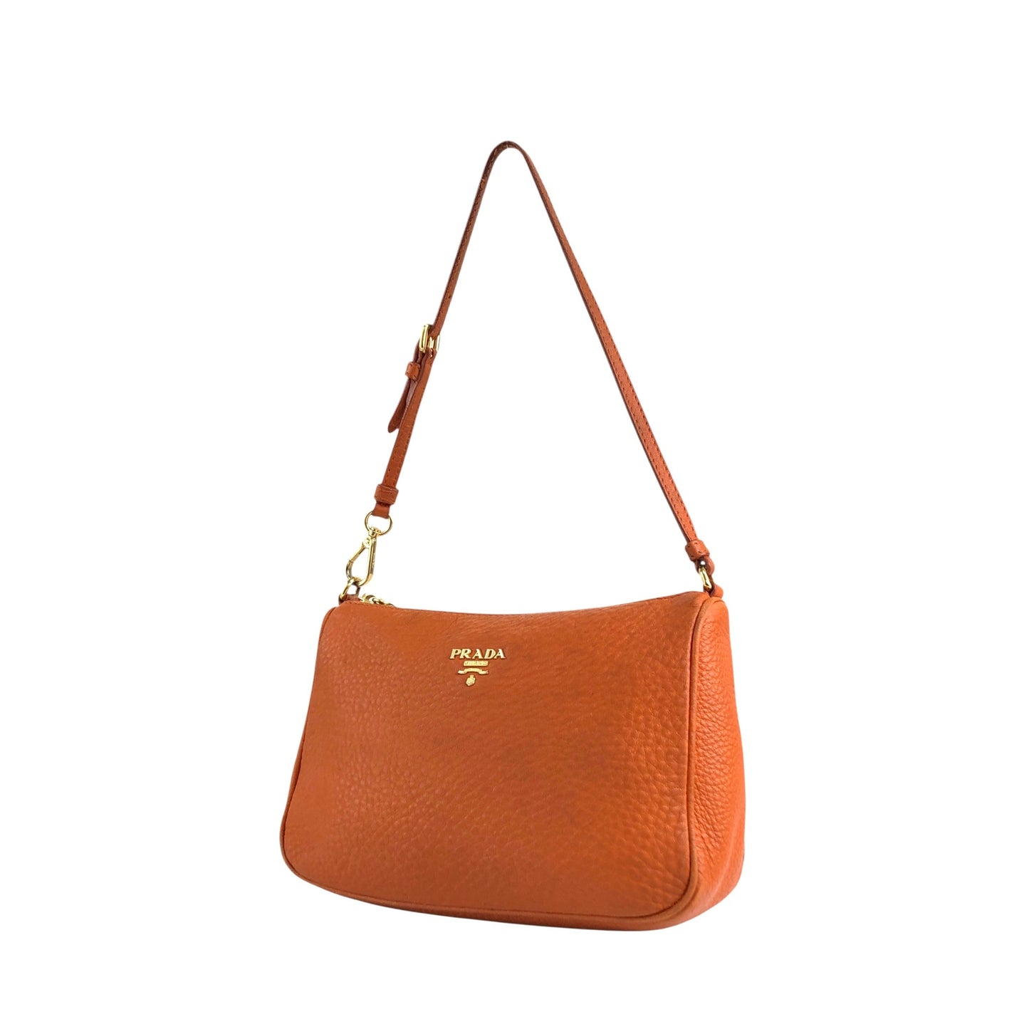 PRADA Logo Small Shoulder bag Camel Vintage ba47rx