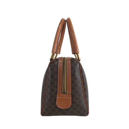 CELINE Macadam Blason Small Boston bag Brown Vintage vyeix4