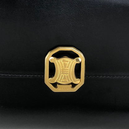 CELINE Blason Shoulder bag Black Vintage ad7eeu