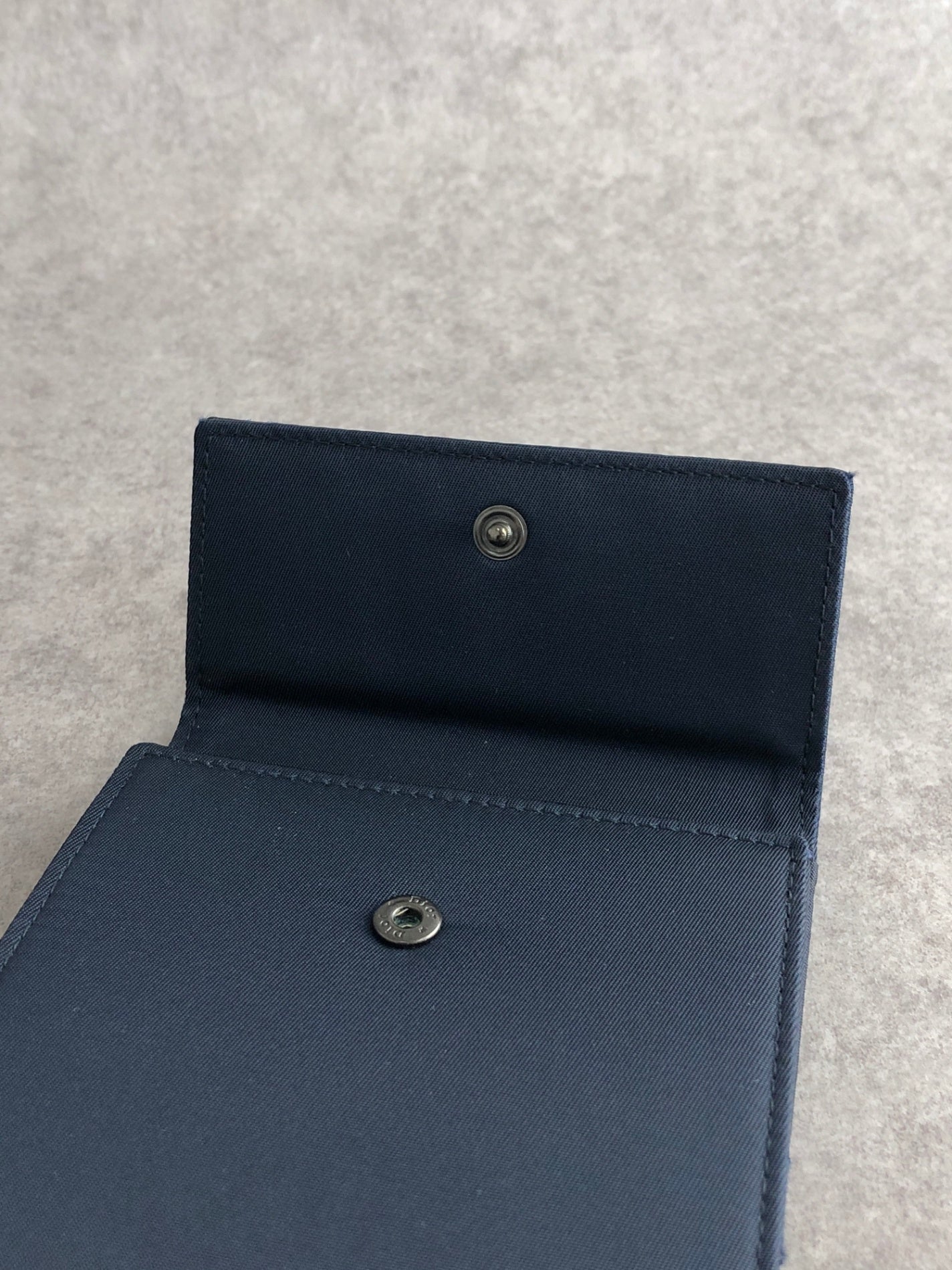 Christian Dior CD Logo Folded Wallet Navy Vintage 3mutvv