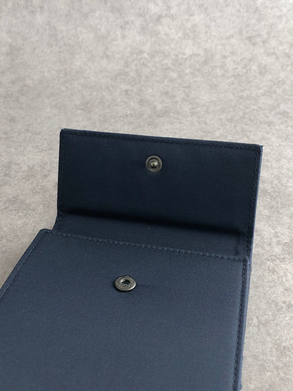 Christian Dior CD Logo Folded Wallet Navy Vintage 3mutvv