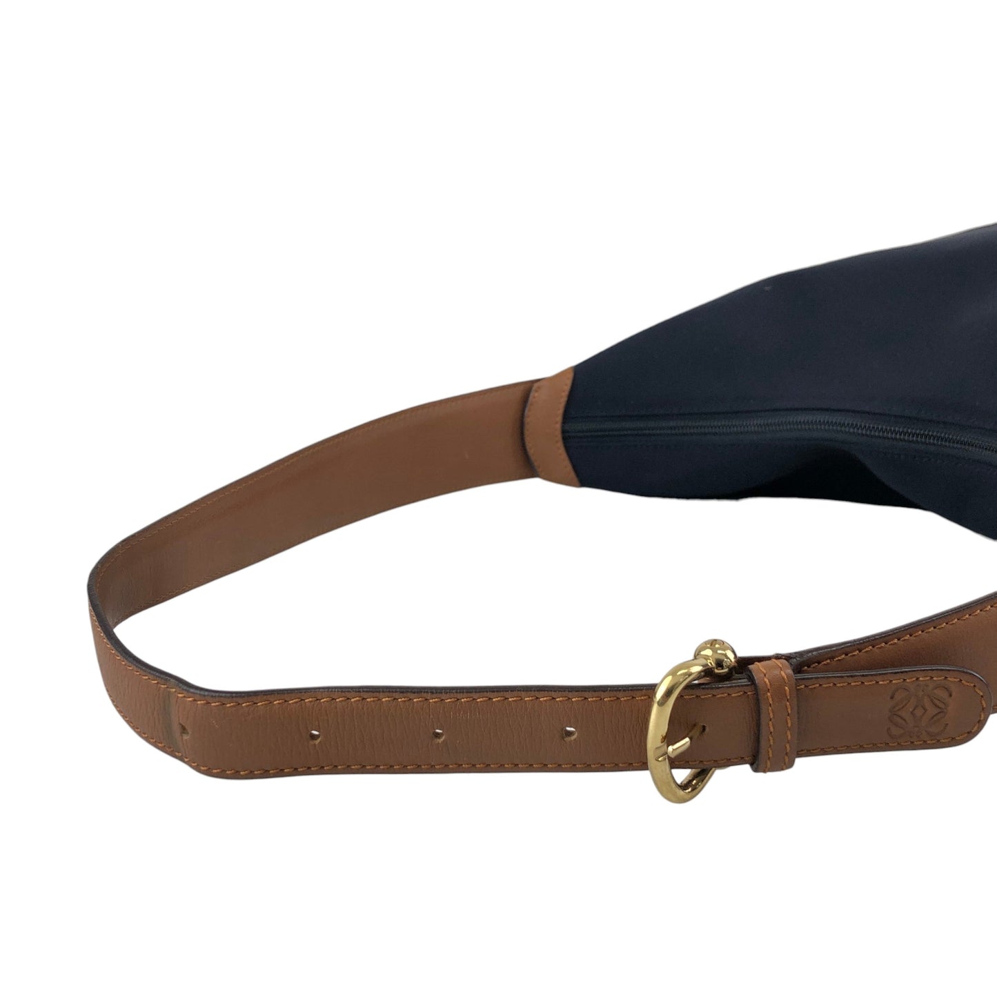 LOEWE Anagram Shoulder bag Navy×Brown Vintage 2ru4te