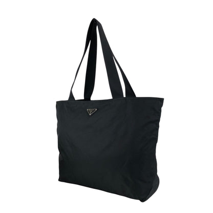 PRADA Tessuto Triangle Logo Totebag Black Vintage bub65u