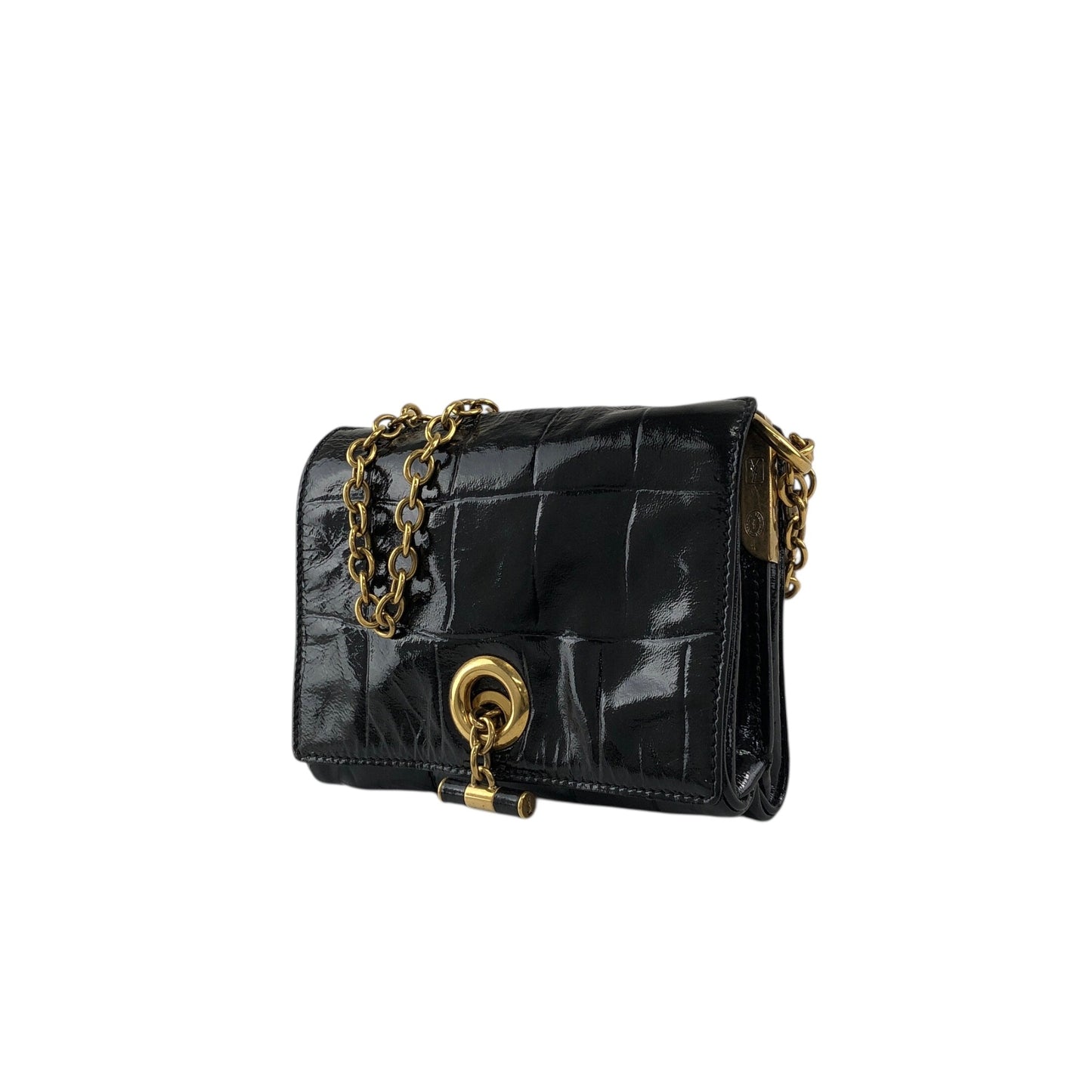 Yves Saint Laurent Chain Shoulder bag Black Vintage rncjip
