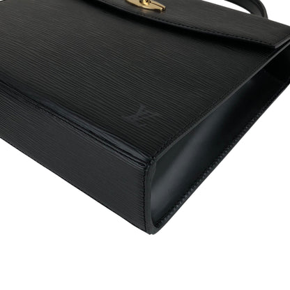 LOUIS VUITTON Epi Turn Lock Handbag Black Vintage 25r47v