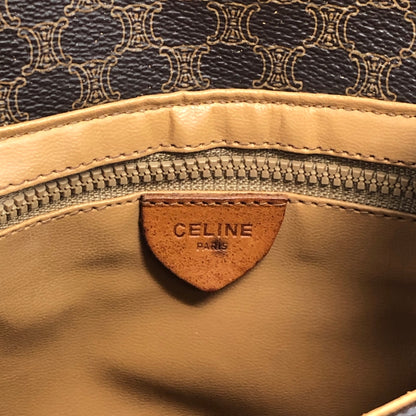 CELINE Macadam Horse Bit Shoulder bag Brown Vintage ffjd2x