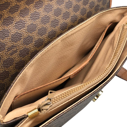 CELINE Macadam Handbag Brown Vintage 5fmrk2