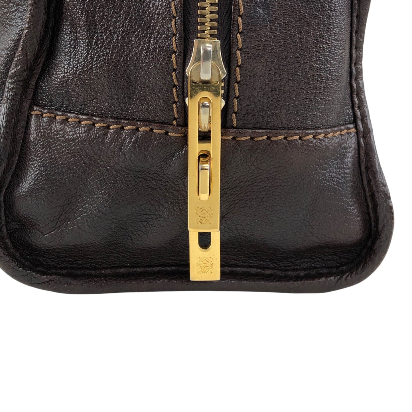LOEWE Amazona28 Anagram Two-way Small Boston bag Shoulder bag Brown Vintage zey847