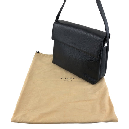 LOEWE Logo Embossed Shoulder bag Black Vintage htcz22