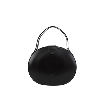 LOEWE Logo Embossed Round Handbag Brown Vintage pyjsv4