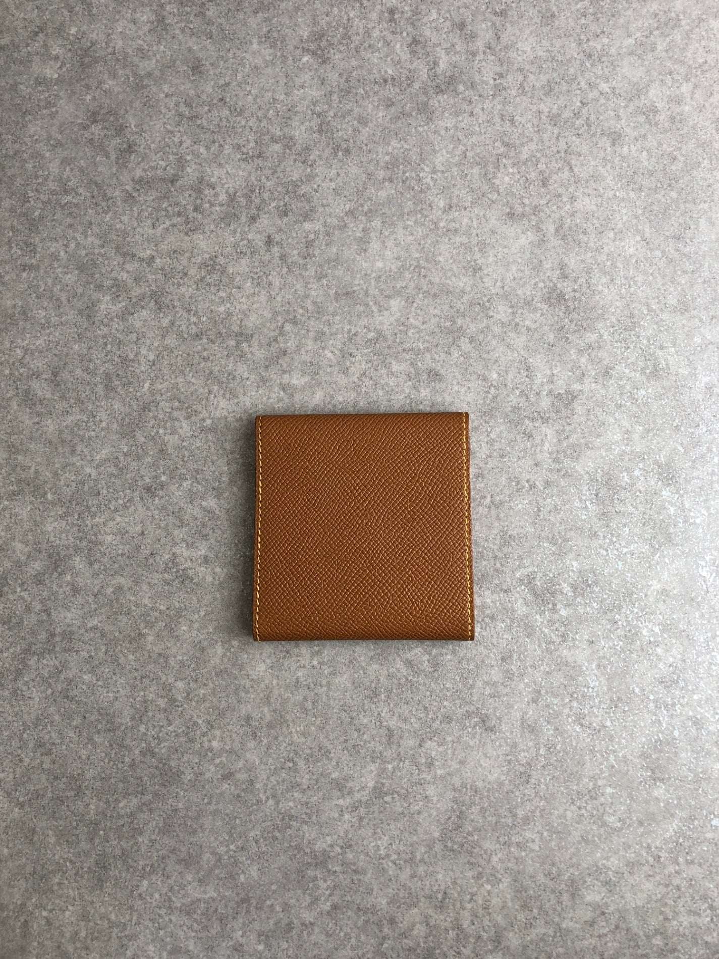 HERMES Card holder Brown Vintage 8sjvrs