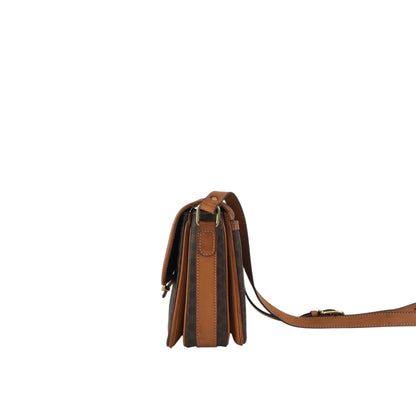 CELINE Macadam Horse Bit Shoulder bag Brown Vintage mcvths