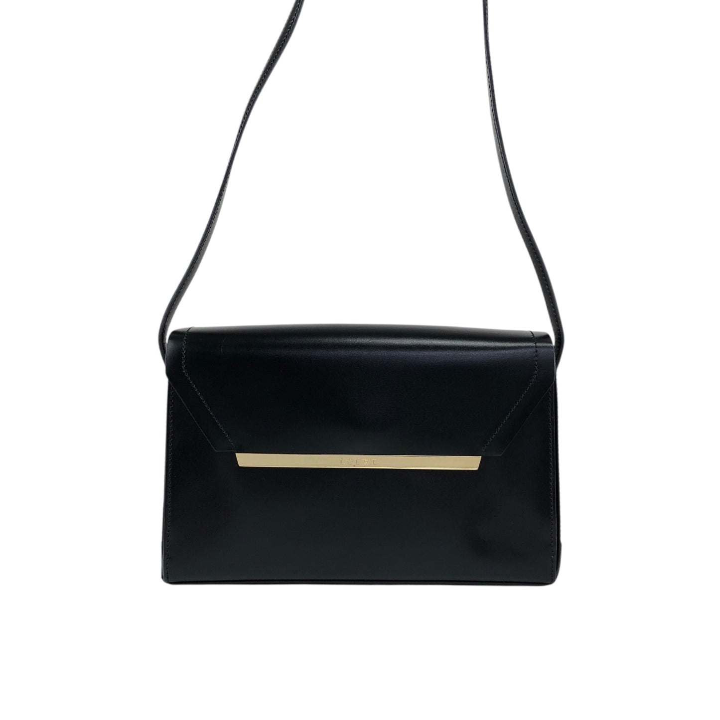 LOEWE Logo Shoulder bag Black Vintage unjut8