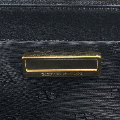 VALENTINO GARAVANI Logo Charm Two-way Handbag Shoulder bag Black Vintage 58zrvp