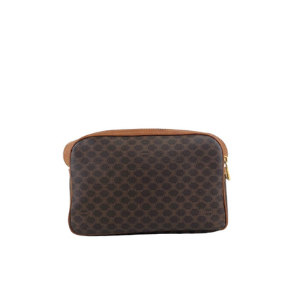 CELINE Macadam Gancini Shoulder bag Brown Vintage 7y7av5