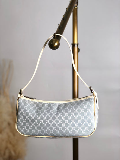 CELINE Macadam Shoulder bag Hobobag Light Blue Vintage c2caxc