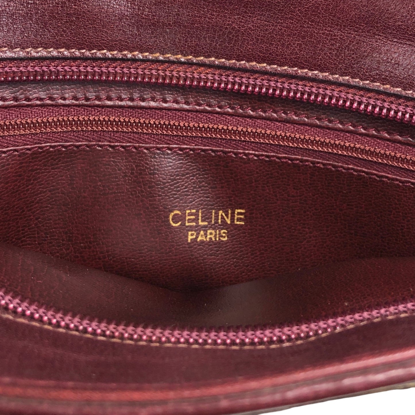 CELINE Triomphe Shoulder bag Bordeaux Vintage a62ugb