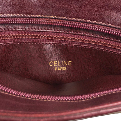 CELINE Triomphe Shoulder bag Bordeaux Vintage a62ugb