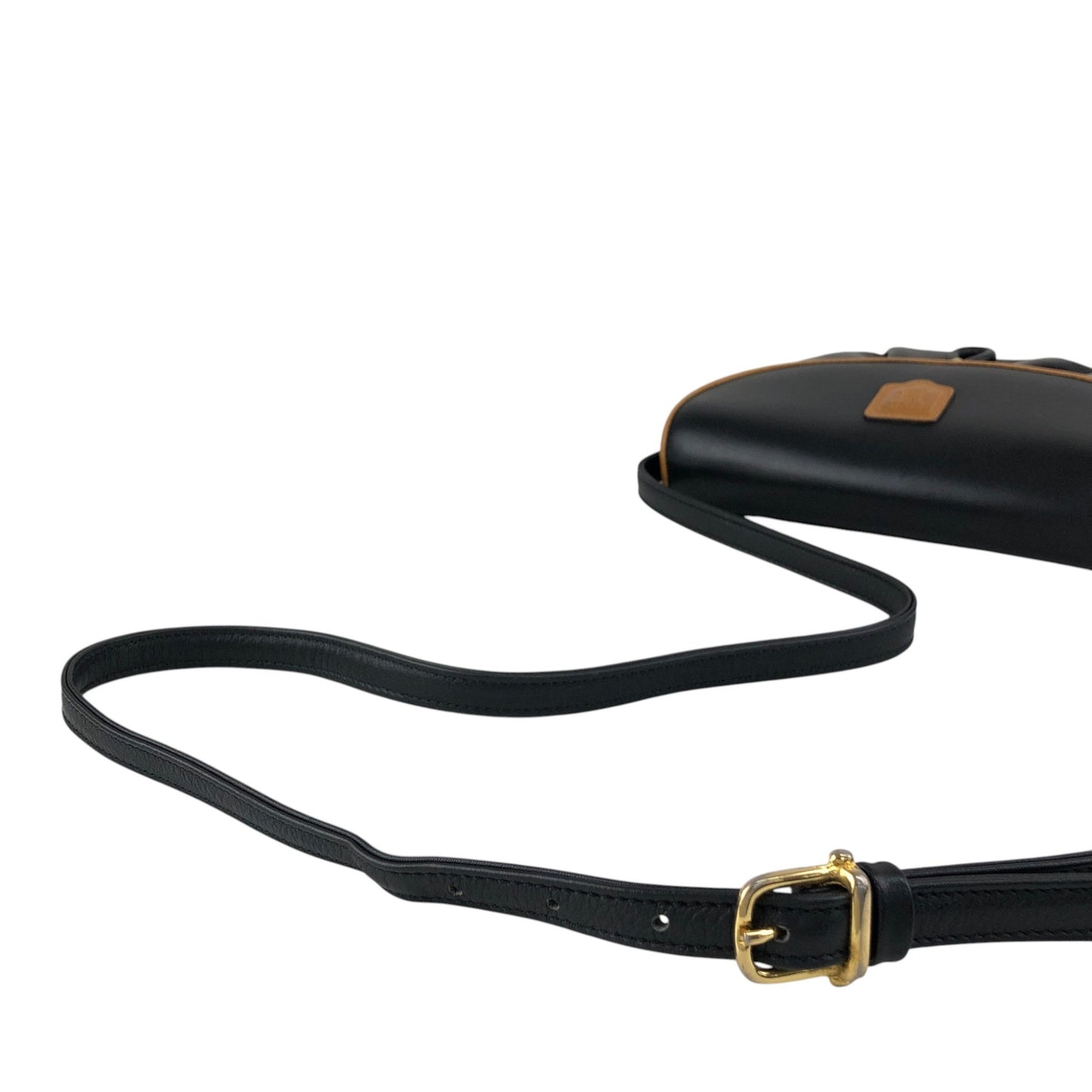CELINE Blason Shoulder bag Black×Brown Vintage f8fsrs