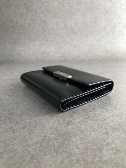 PRADA Logo Folded Wallet Black Vintage j6jr5n