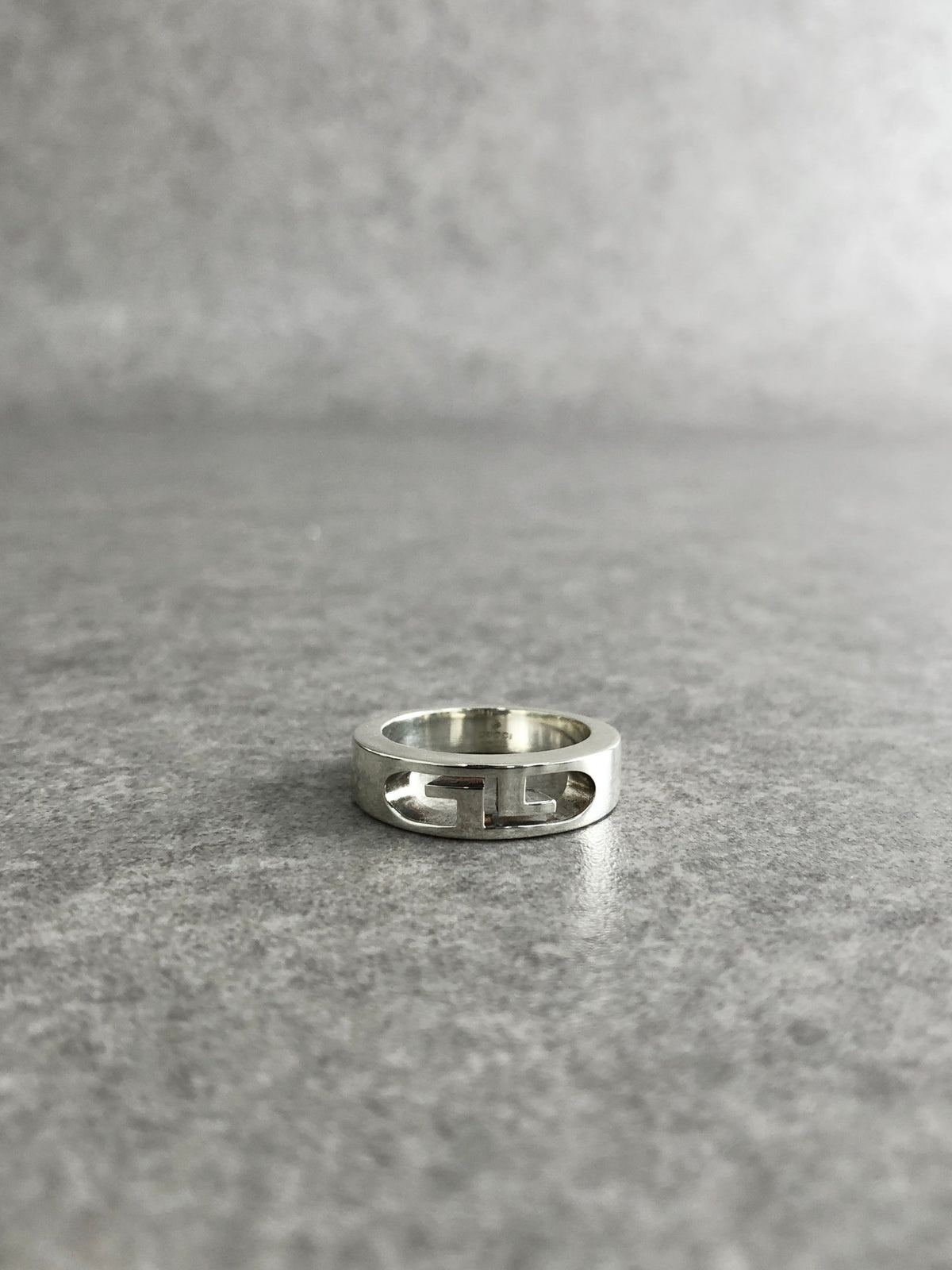 GUCCI GG Motif SILVER925 Ring Silver Vintage pha47r