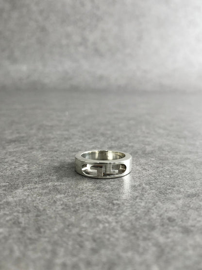 GUCCI GG Motif SILVER925 Ring Silver Vintage pha47r