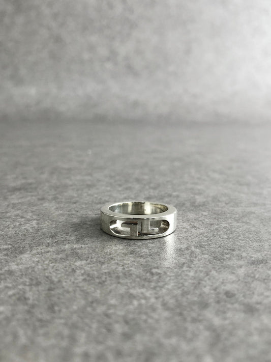 GUCCI GG Motif SILVER925 Ring Silver Vintage pha47r