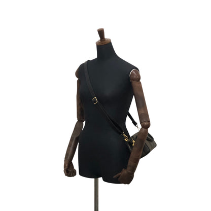 FENDI Pecan Logo Two-way Small Boston bag Shoulder bag  Black Vintage 6ymrwc