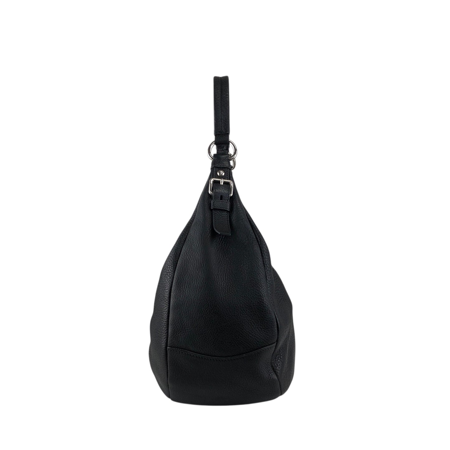 PRADA Logo Shoulder bag Hobobag Black Vintage 53rvk2