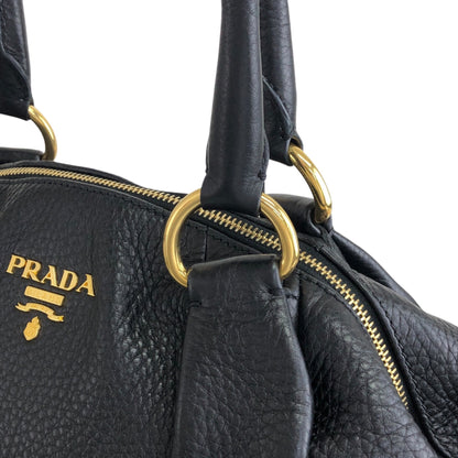 PRADA Logo Two-way Handbag Shoulder bag Black Vintage beb8nm