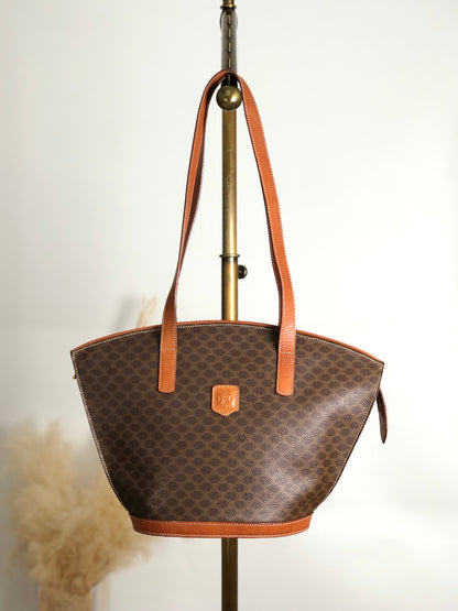 CELINE Macadam Blason Totebag Brown Vintage g7dsz6