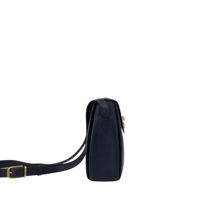 CELINE Gancini Shoulder bag Navy Vintage hf7v5f