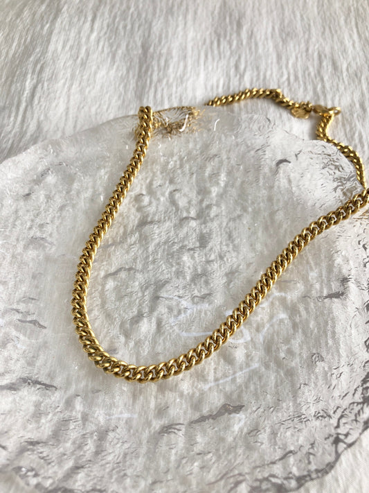 Christian Dior Necklace Gold Vintage 4acwta