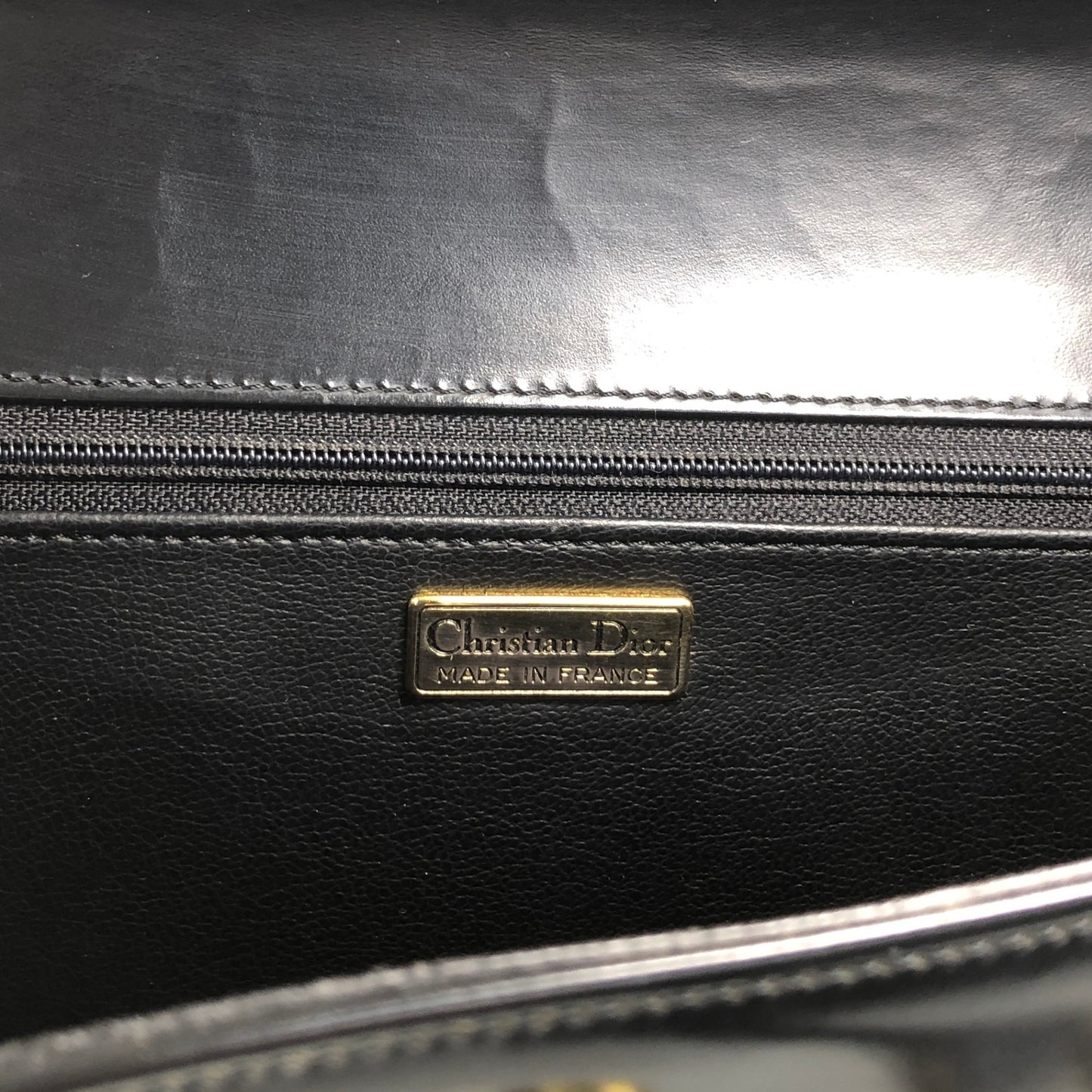 Christian Dior Logo Handbag Black Vintage aidfua