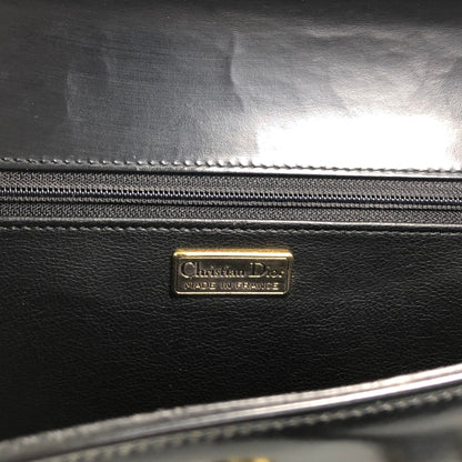 Christian Dior Logo Handbag Black Vintage aidfua