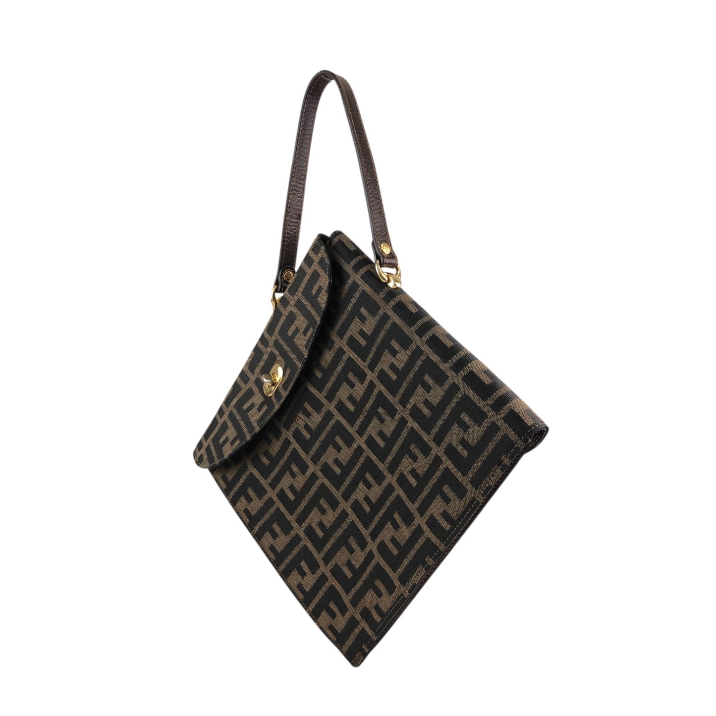 FENDI Zucca Handbag Brown Vintage 5pdvzg